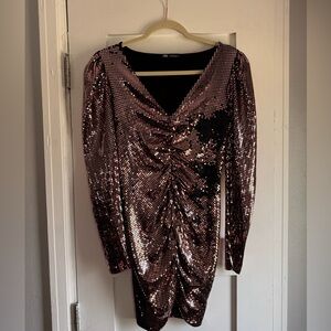 ZARA Rose Gold Sequin Dress